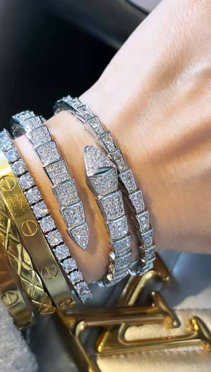 Le grand bracelet serpent Diamonte