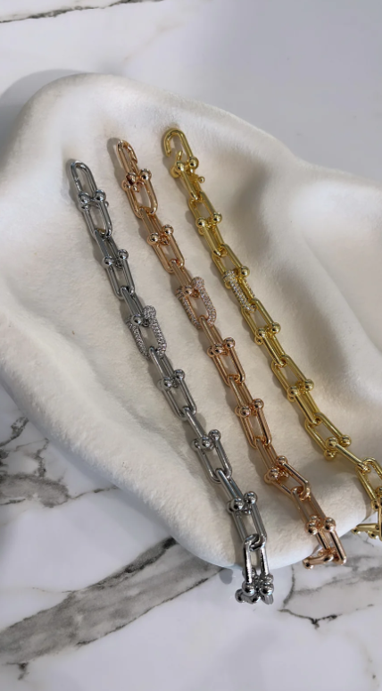 Bracelet à maillons en diamant