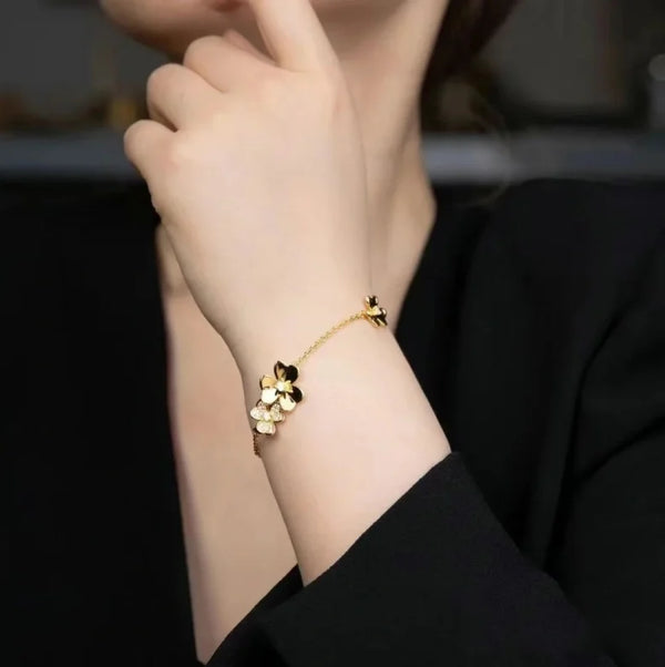 Bracelet Fleur Or, Bracelet Frivole, 5 fleurs