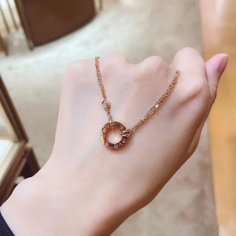 COLLIER AMOUR, 2 DIAMANTS
