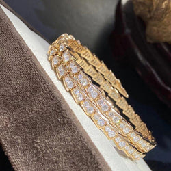BRACELET GOLD DIAMOND DOUBLE ROW