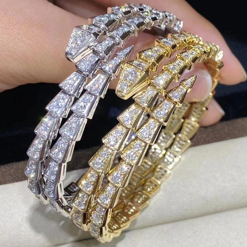 BRACELET GOLD DIAMOND DOUBLE ROW