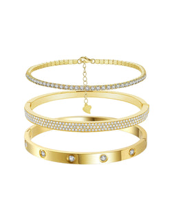 Ariana, Lolita, Taya Set Gold – Elegant Bracelet & Bangles Set