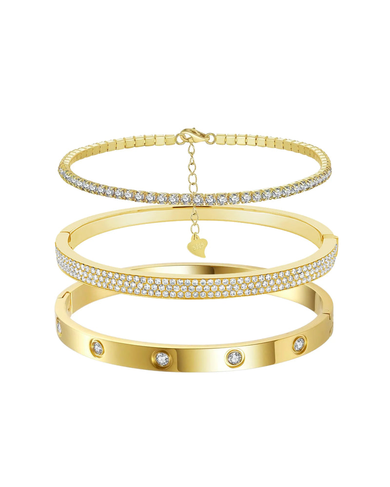 Ariana, Lolita, Taya Set Gold – Elegant Bracelet & Bangles Set