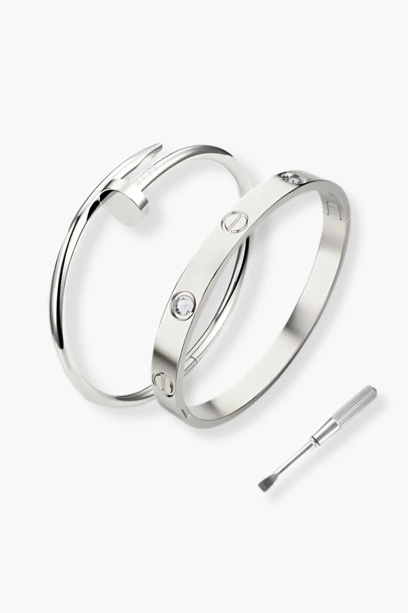 Bracelet clous Stack 2.0 | Combo Argent 