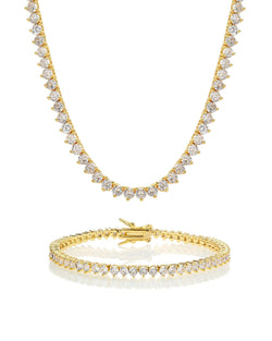 Ensemble collier et bracelet en or Odette – Collier élégant de 40 cm et bracelet de 18 cm