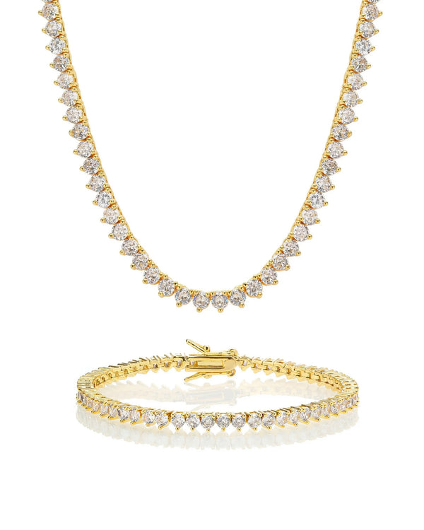 Odette Gold Necklace and Bracelet Set – Elegant 40cm Necklace & 18cm Bracelet