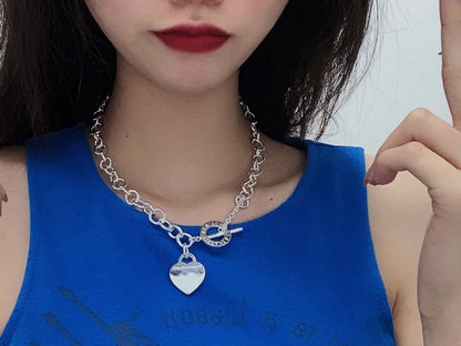 Heart Tag Toggle Necklace