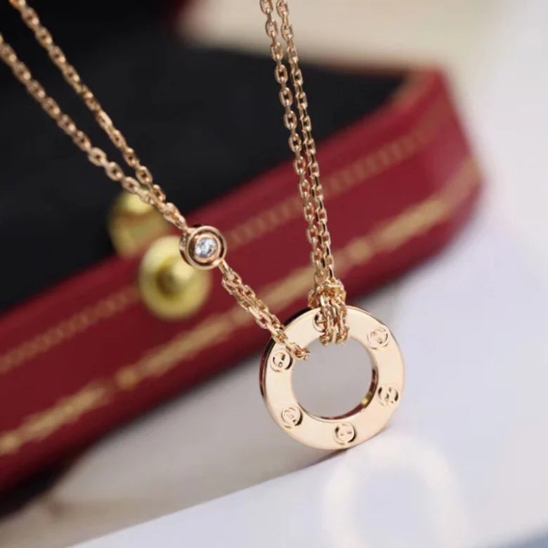 COLLIER AMOUR, 2 DIAMANTS