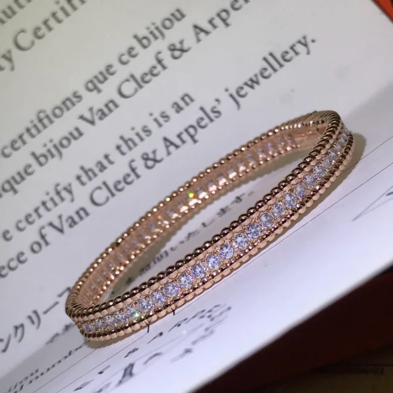 Full Diamond Bracelet, Perlée diamonds bracelet, 1 row