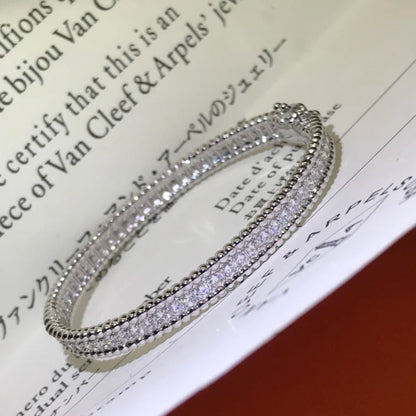 Full Diamond Bracelet, Perlée diamonds bracelet, 1 row