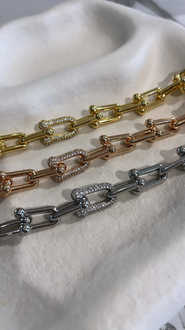 Bracelet à maillons en diamant