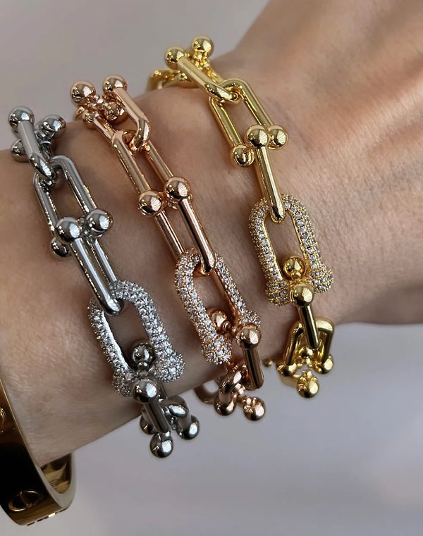 Bracelet à maillons en diamant