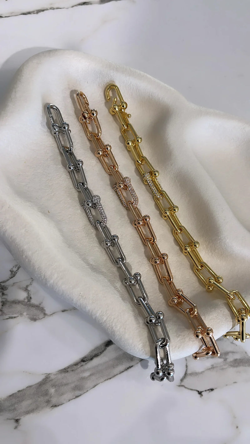Bracelet à maillons en diamant