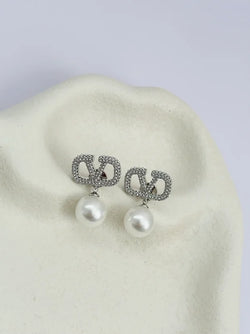Boucles d'oreilles Valantina en argent et perles