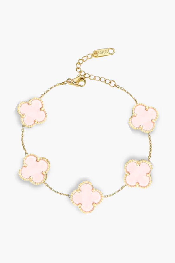 NOUVEAU - Bracelet en perles roses australiennes | Or