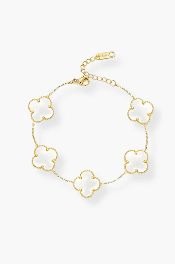 Bracelet en or avec perles blanches australiennes