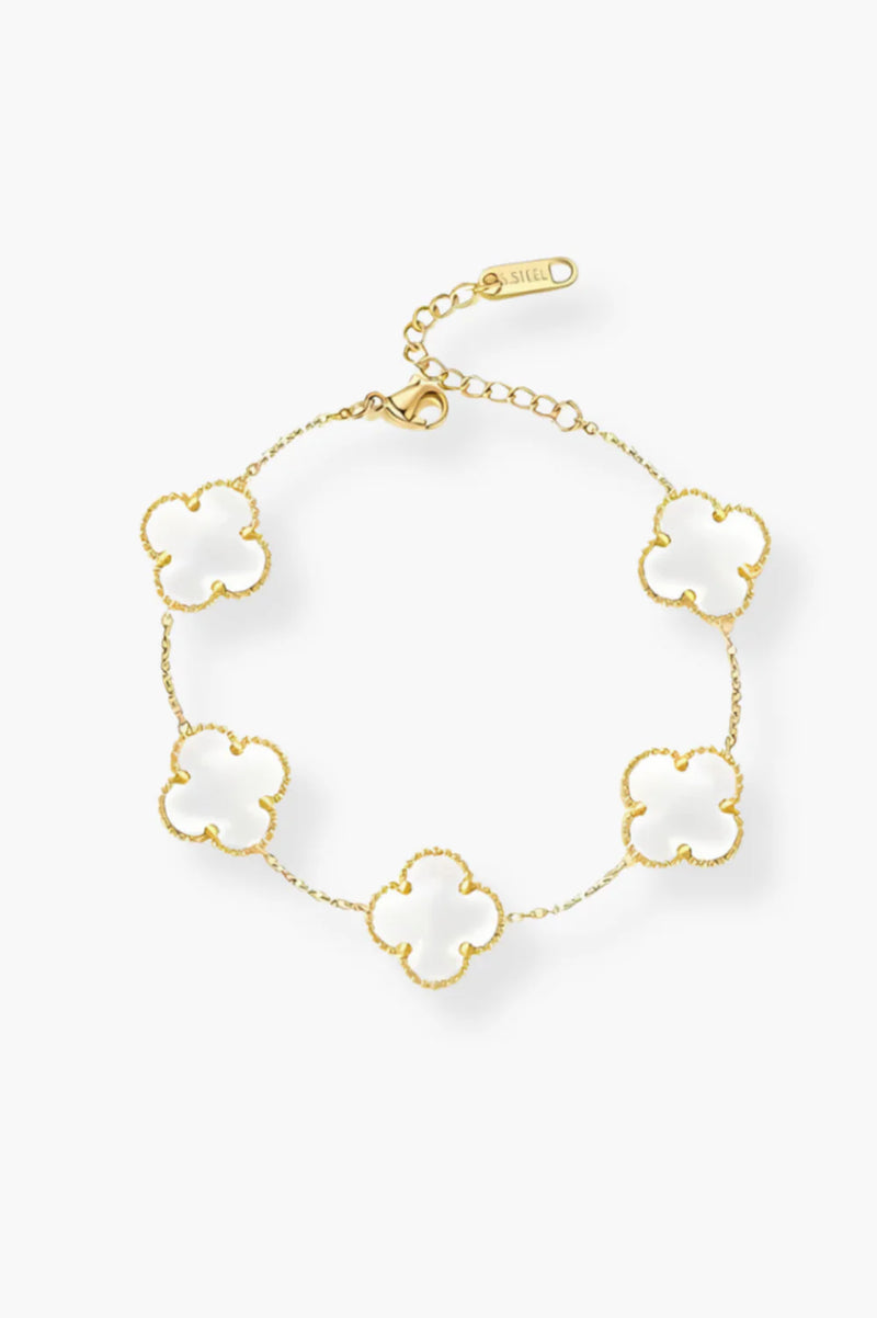 Bracelet en or avec perles blanches australiennes
